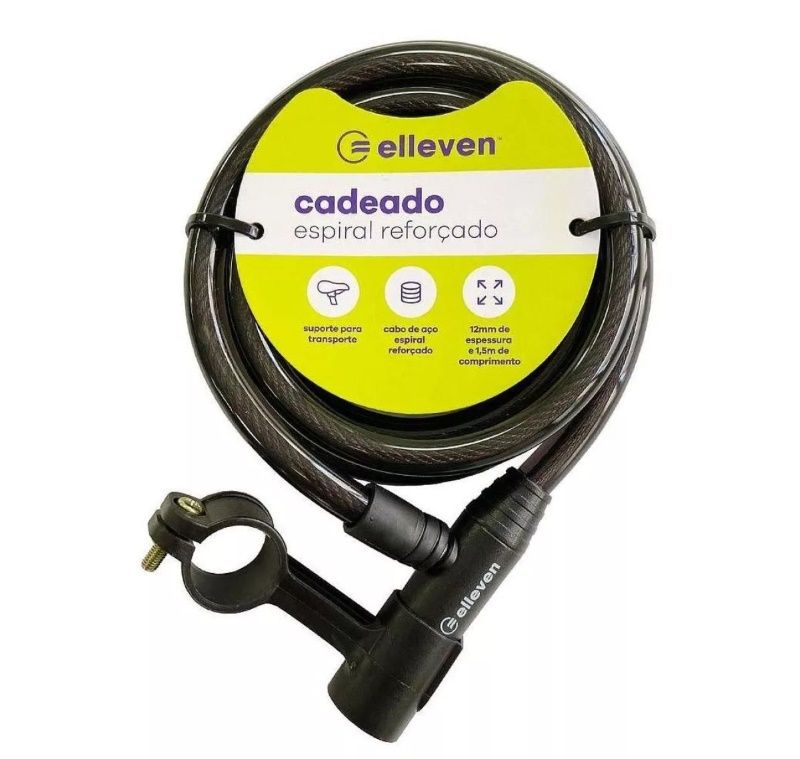 Cadeado para Bicicleta Elleven Espiral Ch...