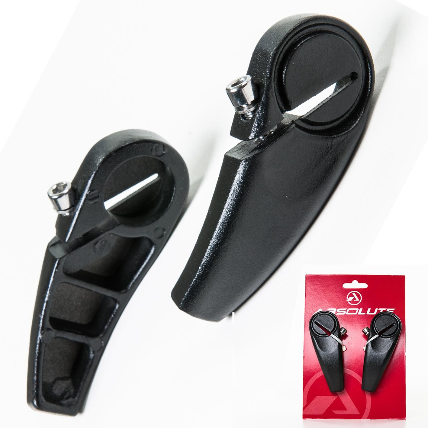 BAR END ALUM. CURVO ERGO PRETO BE018