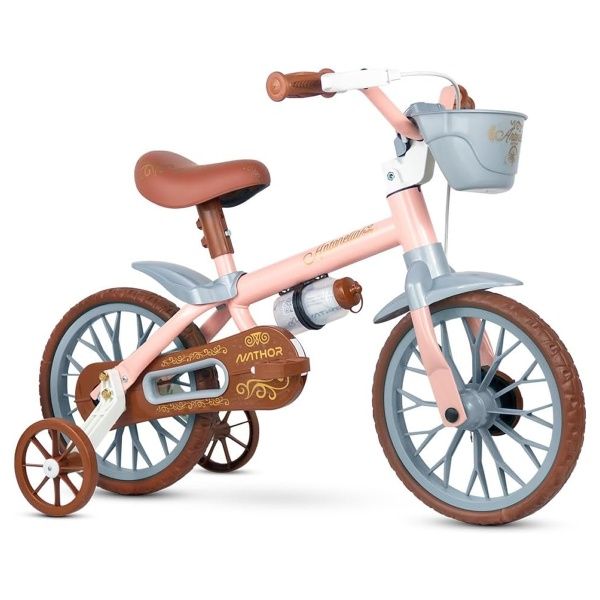 Bicicleta Infantil Nathor Antonella Rosa ...