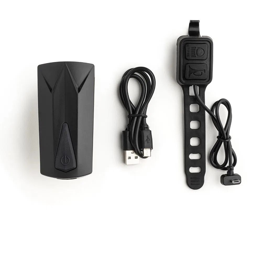 FAROL SUPER LED USB 190 LUMENS COM BUZINA